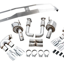 AWE Touring Edition Exhaust - Quad Chrome Silver Tips (2020-2024 Corvette C8) - 3015-42151