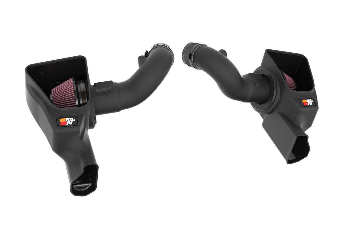 K&N Performance Cold Air Intake system - High-Flow Air Filter, Roto-Mold Tube (2024-2026 Mustang GT / Darkhorse) - 63-2626