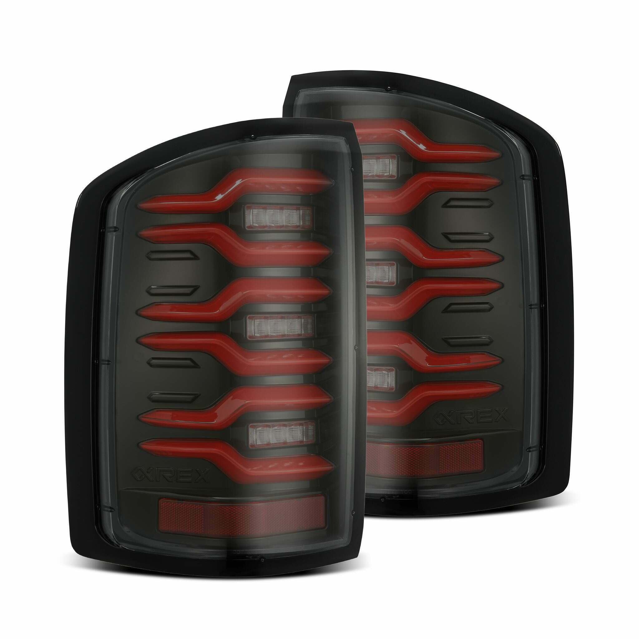AlphaRex Led Taillights Black Red (2014-2018 GMC Sierra 1500/2500HD/3500HD) - 630050