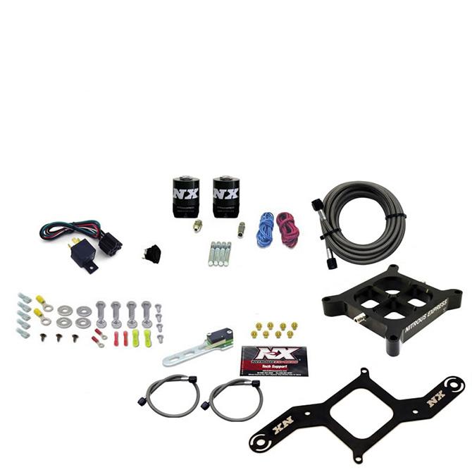 Nitrous Express 4150 Single Entry Billet Crossbar Plate System, (50-300Hp) Without Bottle - 63040-00