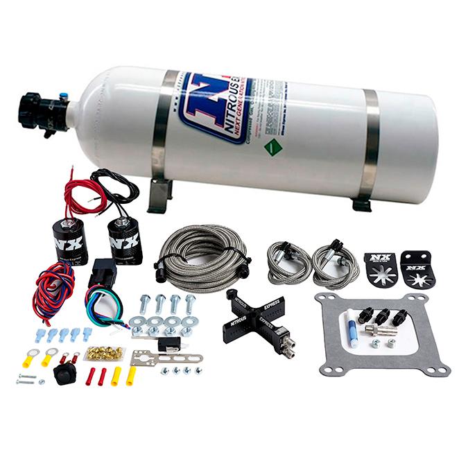 Nitrous Express 4150 Covert Crossbar Plate System Stage 6 50-300Hp (15# Bottle) - 63041-15