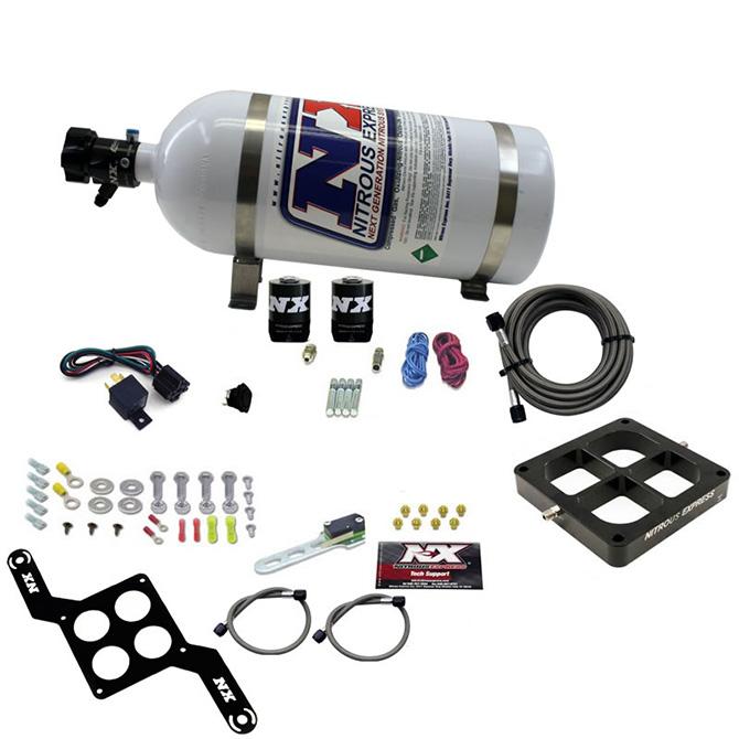 Nitrous Express Dominator Single Entry Billet Crossbar Stage 6, (50-300Hp) W/10Lb Bottle - 63070-10