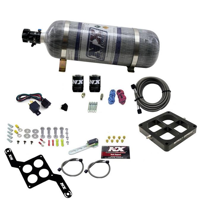 Nitrous Express Dominator Single Entry Billet Crossbar Stage 6, (50-300Hp) W/ Composite Bottle - 63070-12