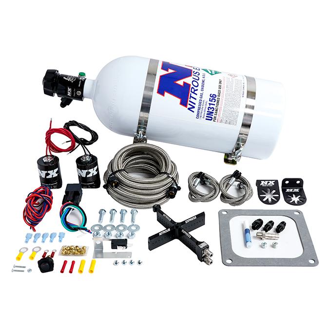 Nitrous Express 4500 Covert Crossbar Plate System Stage 6 50-300Hp (10# Bottle) - 63071-10
