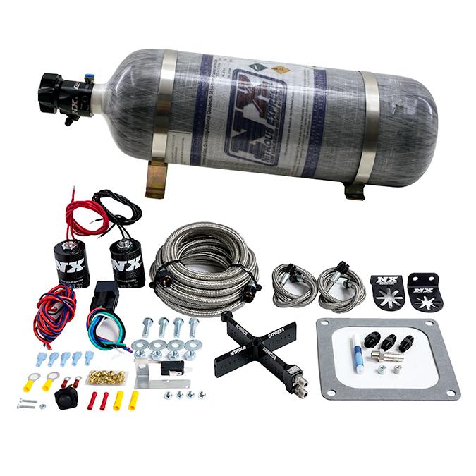 Nitrous Express 4500 Covert Crossbar Plate System Stage 6 50-300Hp ( 12#Bottle) - 63071-12