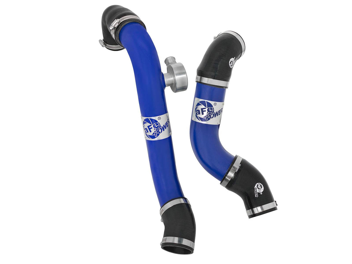 AFE BladeRunner Aluminum Hot and Cold Charge Pipe Kit Blue (2015-2021 Mustang) - 46-20254-L