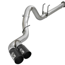 AFE Rebel XD 4 IN 409 Stainless Steel DPF-Back Exhaust w/Dual Black Tips (Ford Diesel Trucks 11-14 V8-6.7L (td)) - 49-43121-B