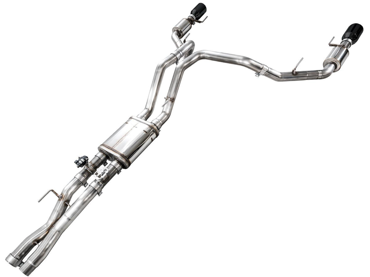 AWE SwitchPath Exhaust - Diamond Black Tips (2023-2025 F-150 Raptor R 5.2L) - 3025-33852