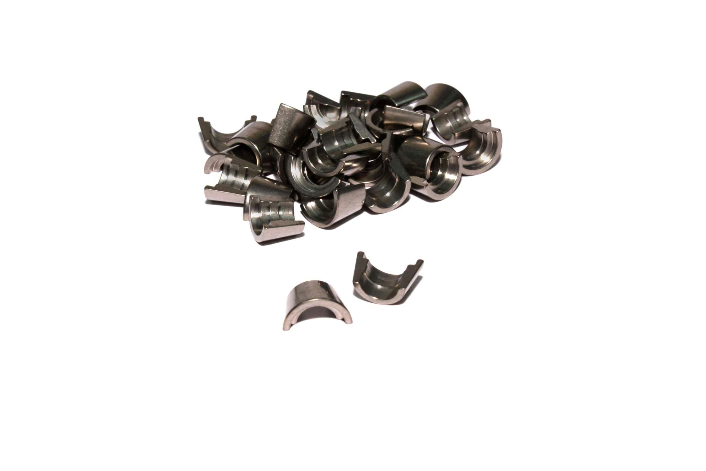 Comp Cams Titanium Set of 16 - 8 Degree, 11/32", Single Groove Race Locks - 636-16