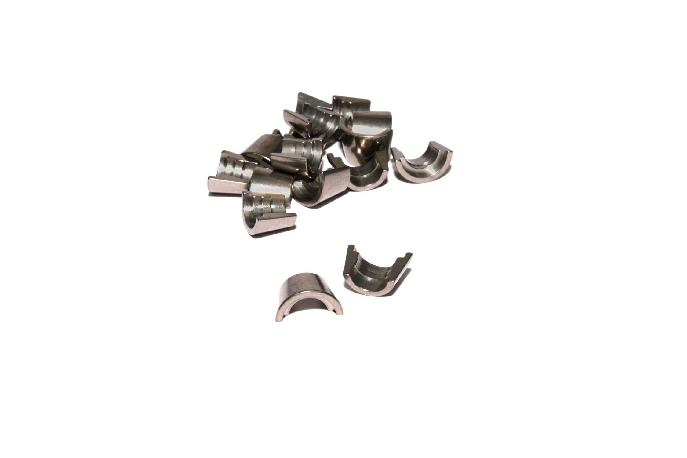 Comp Cams Titanium Set of 8 - 10 Degree, 11/32", Single Groove Locks w/ Lash Cap Recess - 638-8