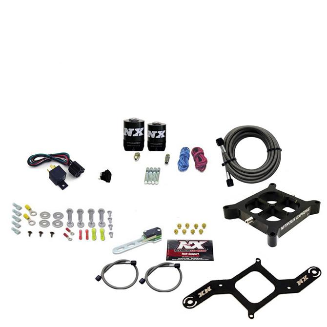 Nitrous Express 4150 Single Entry Crossbar Plate System, Rnc (250-750Hp) W/O Bottle - 63840-00