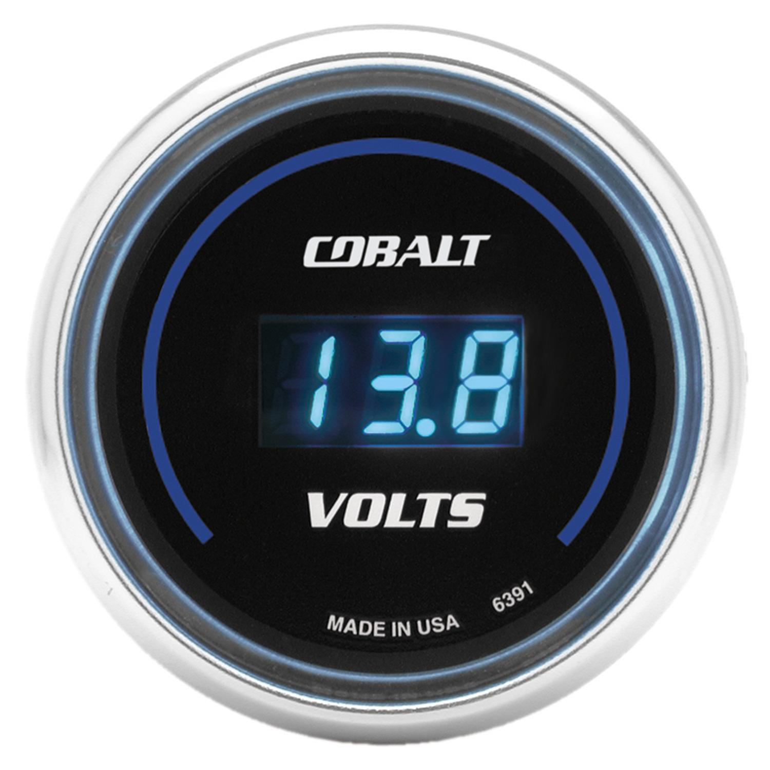 Auto Meter 2-1/16" VOLTMETER, 8-18V, COBALT - 6391