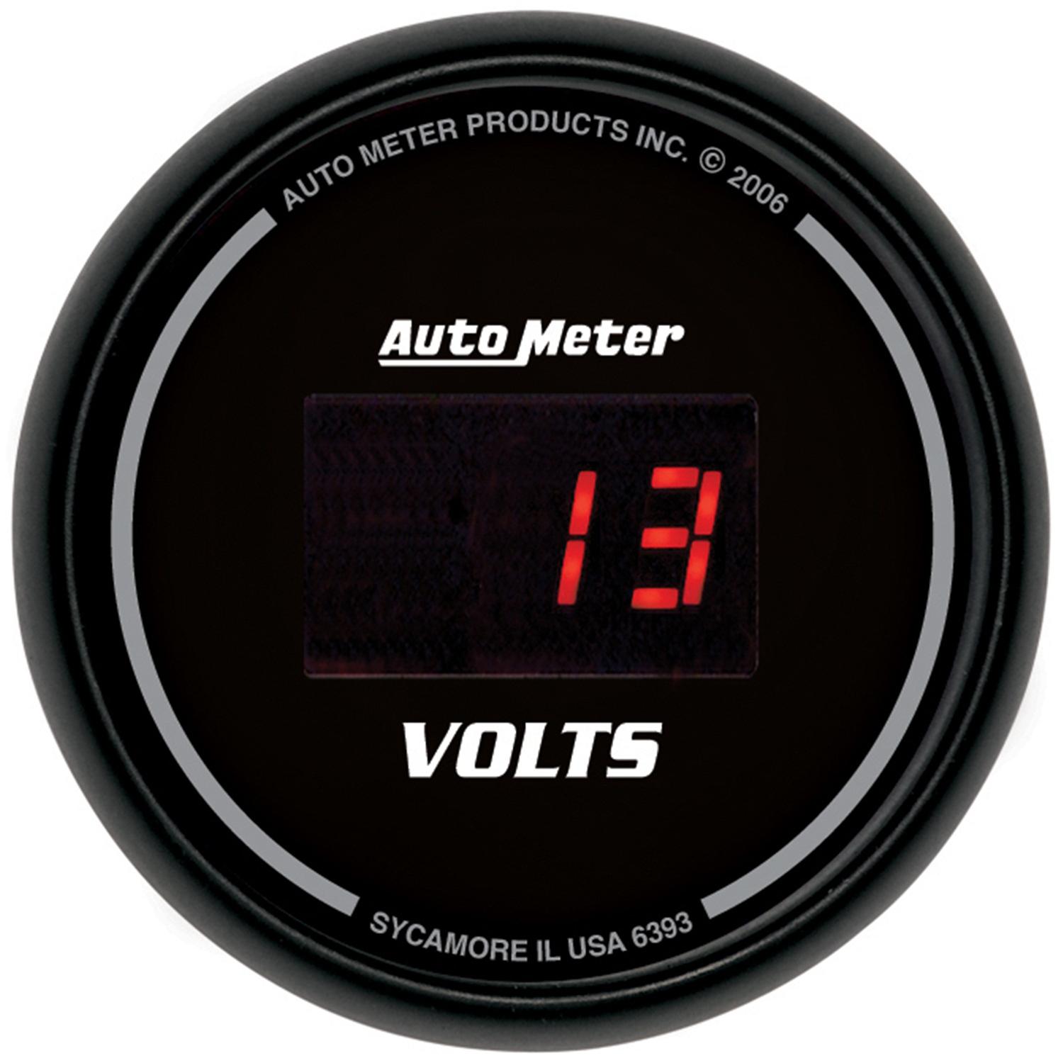 Autometer Sport Comp Digital Series 8-18v Voltmeter Gauge