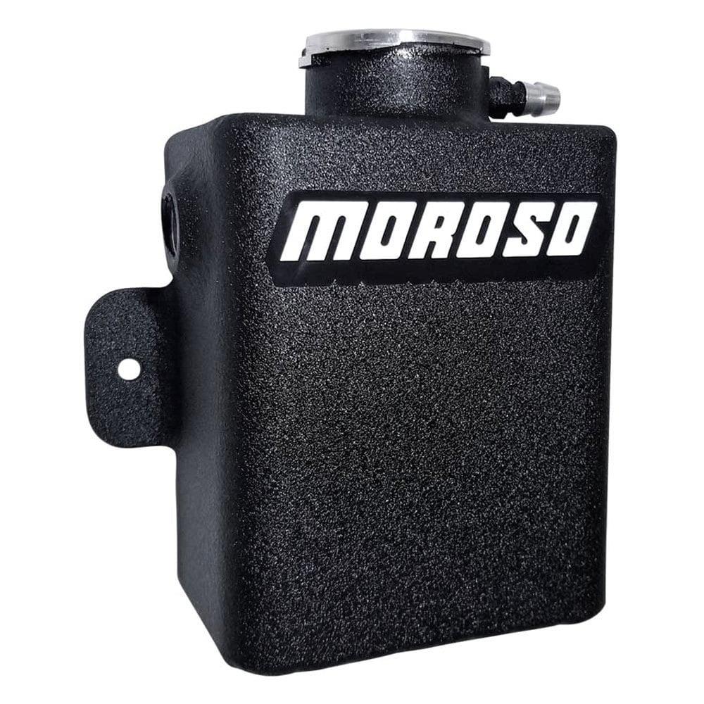 Moroso Tank, Coolant Expansion,Catch Can, Universal, 1.25 Qt., Black Powder Coat - 63952