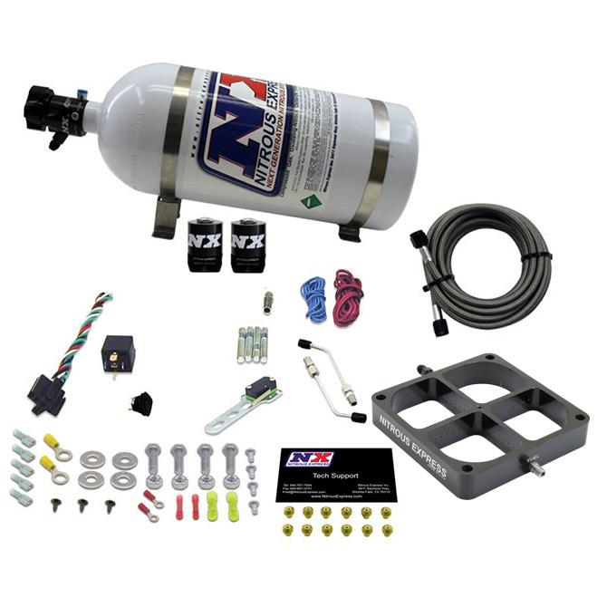 Nitrous Express Single Entry Crossbar 8500 Based Throttle Body W/ 10 Lb Bottle - 63980-10