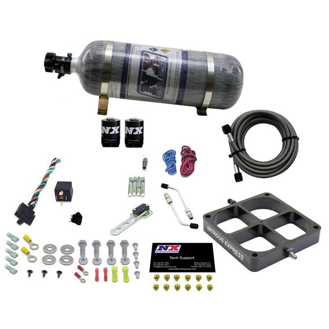 Nitrous Express Single Entry Crossbar 8500 Based Throttle Body W/ 12 Lb Composite Bottle - 63980-12