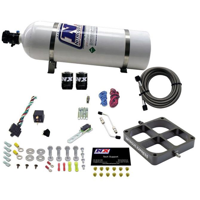 Nitrous Express Single Entry Crossbar 8500 Based Throttle Body 15Lb Bottle - 63980-15