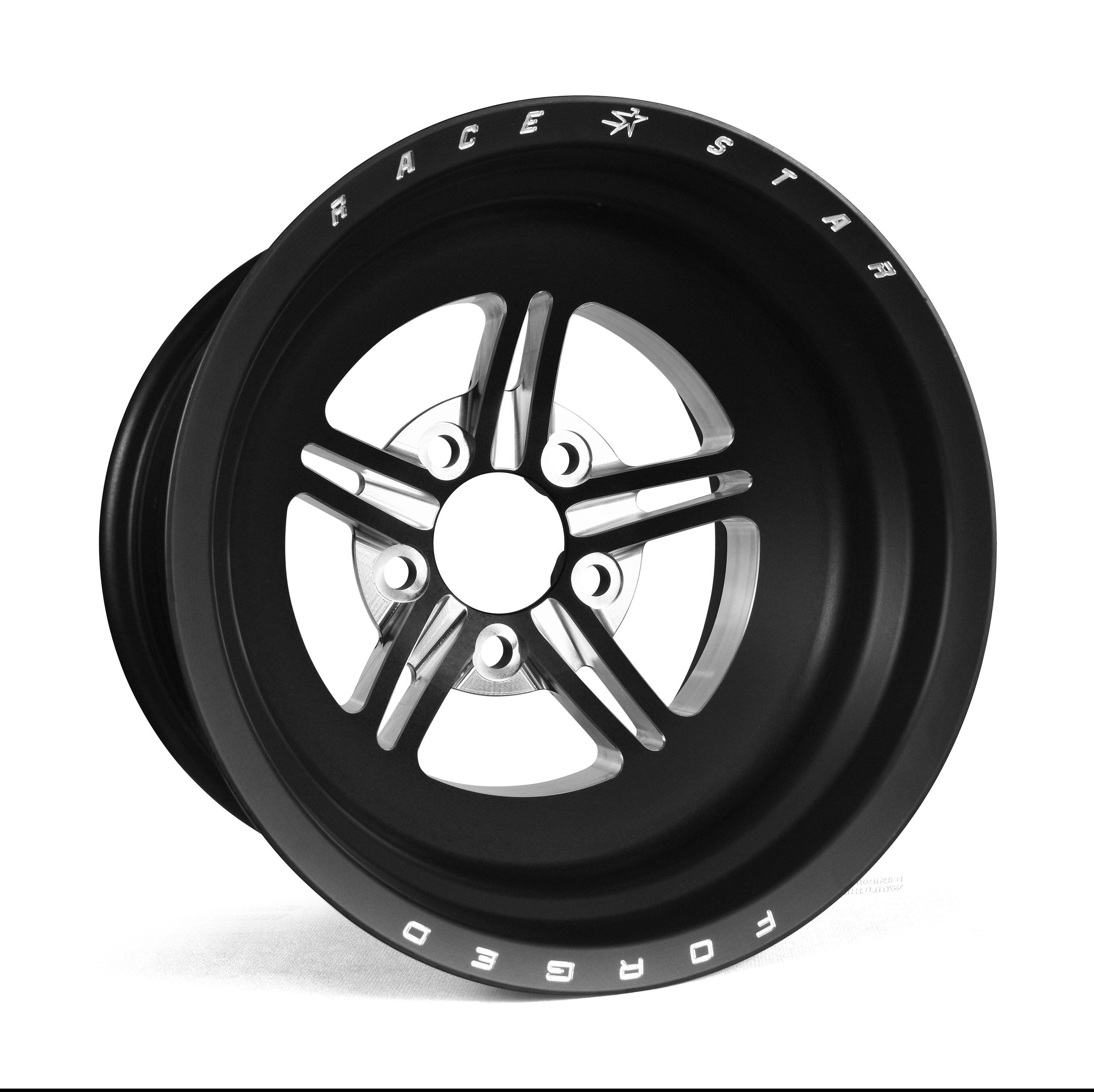 Race Star 63 Pro Forged 15x10 Non-Bead Lock Sportsman Black Anodized/Machined 5x4.75Bolt Circle 6.00Backspace (GM) - 63-510476001B