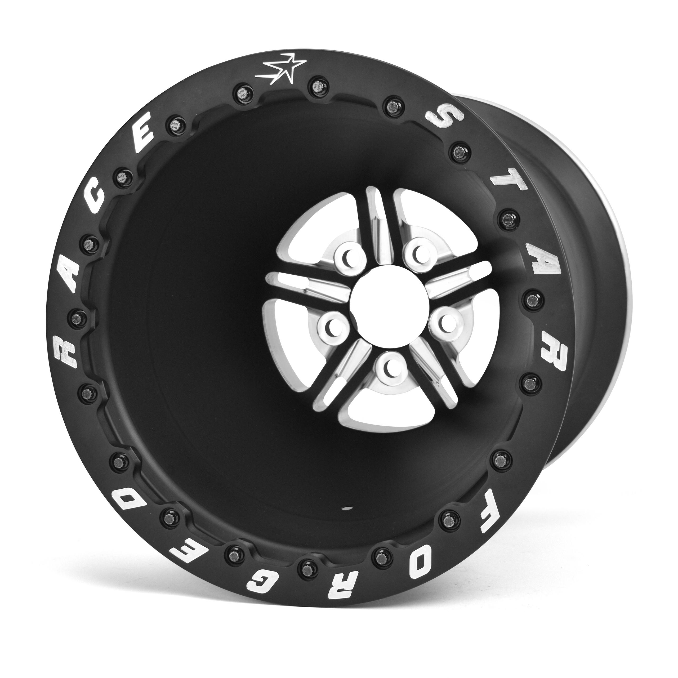 Race Star 63 Pro Forged 15x12 Double Bead Lock Sportsman Black Anodized/Machined 5x5.00Bolt Circle 2.00Backspace (GM) - 63-512502021B
