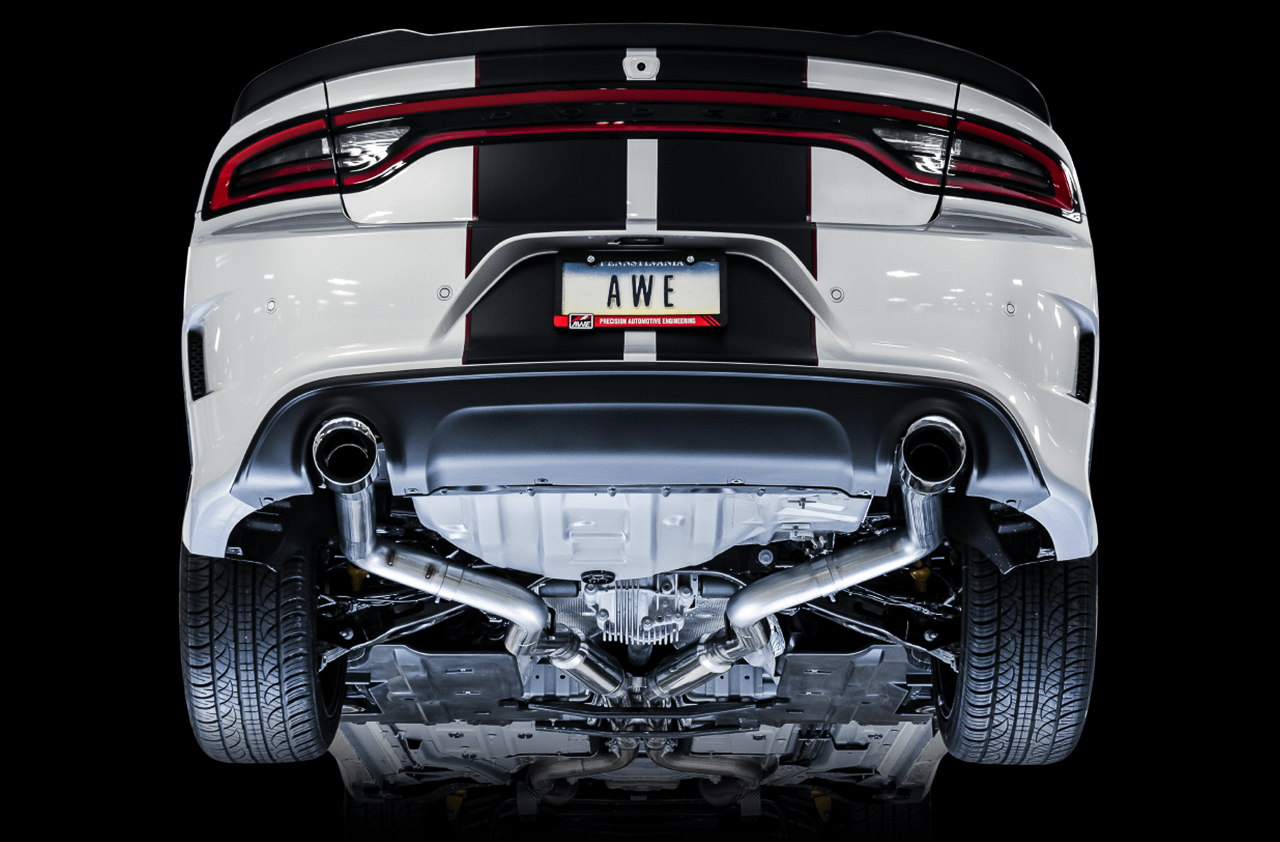 AWE 3015-32112 AWE Track Edition Exhaust - Silver Tips (2015-2020 Dodge Charger 6.4L / 6.2L SC)