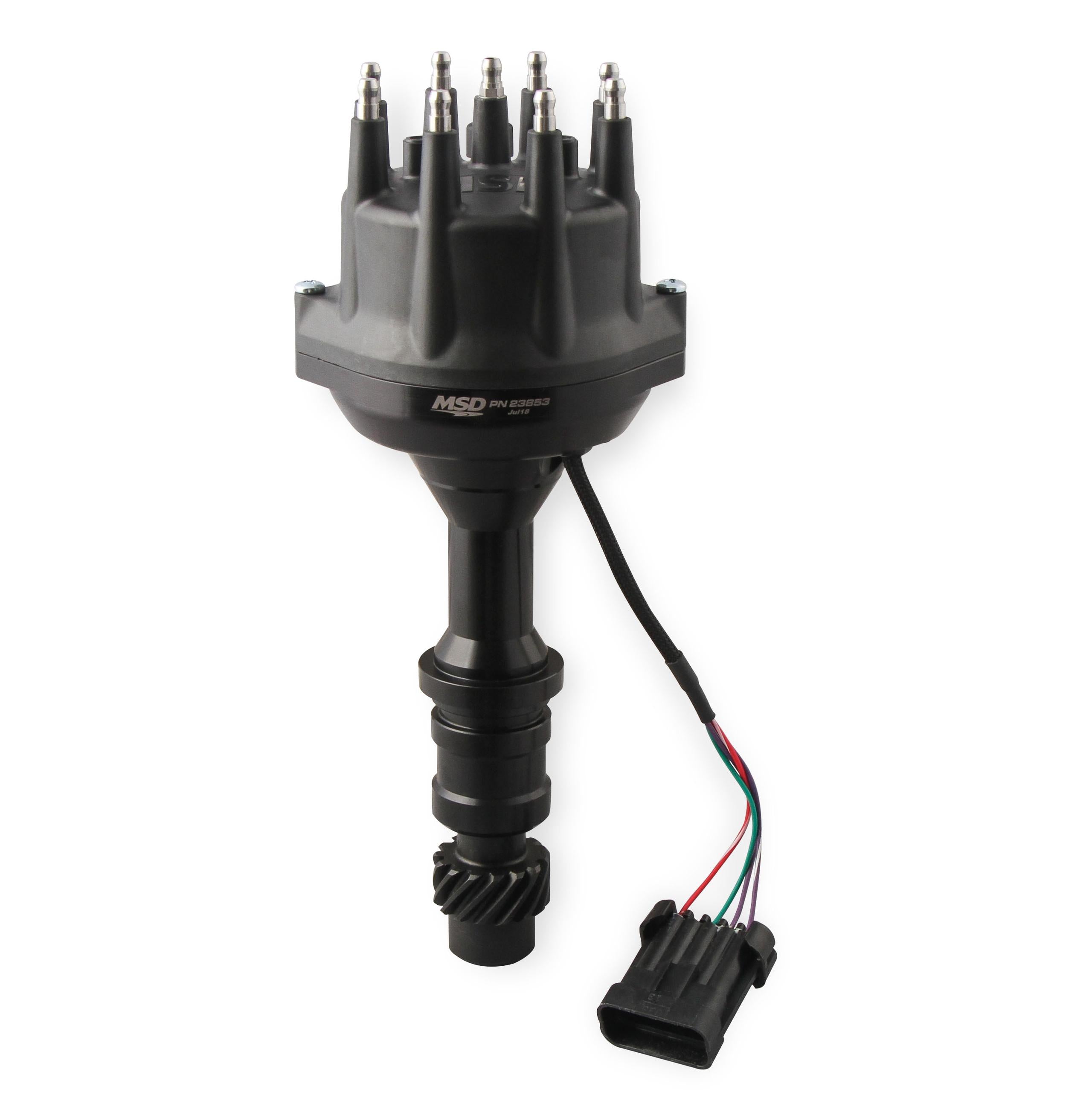 Black, Oldsmobile V8 Dual Sync Distributor.  - 23853