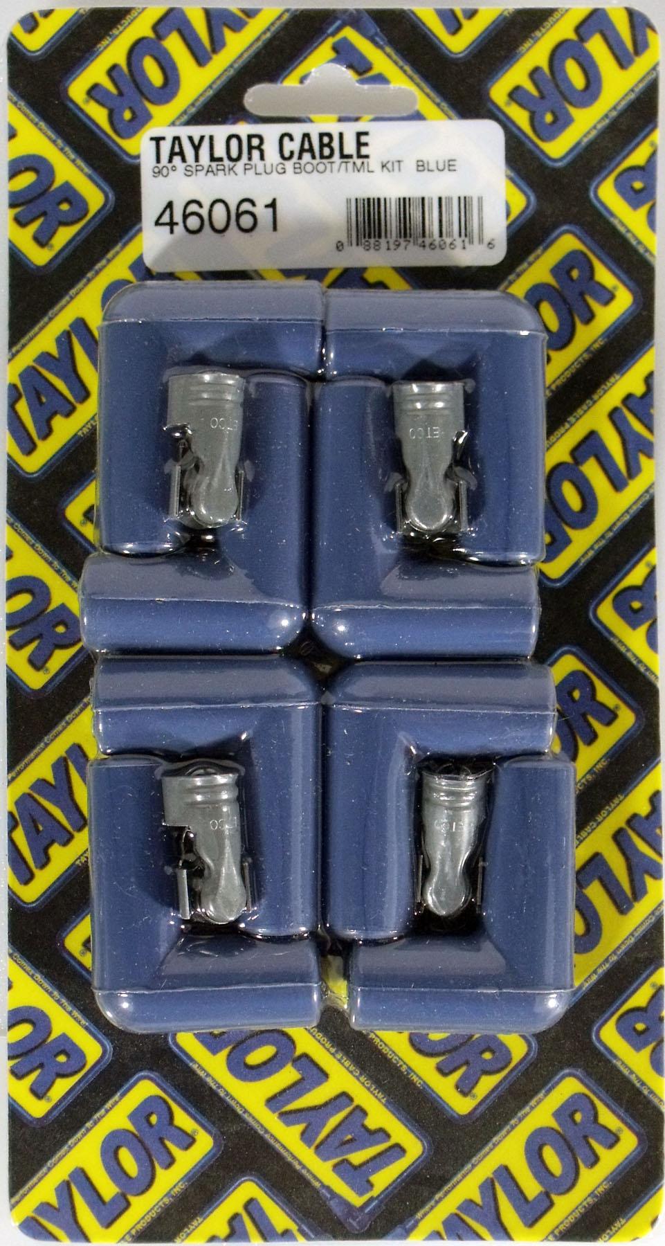 TAYLOR CABLE Spark Plug Boot/Terminal Kit blue 90 deg - 46061
