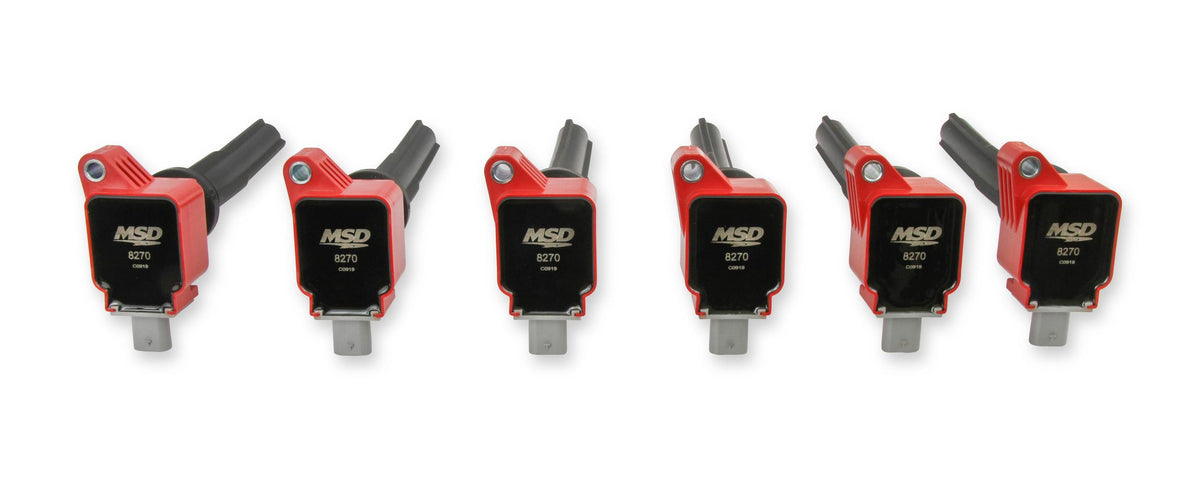 MSD 82706 Direct Bolt-In Ignition Coils - Red (2017+ 3.5L V6 Ecoboost)