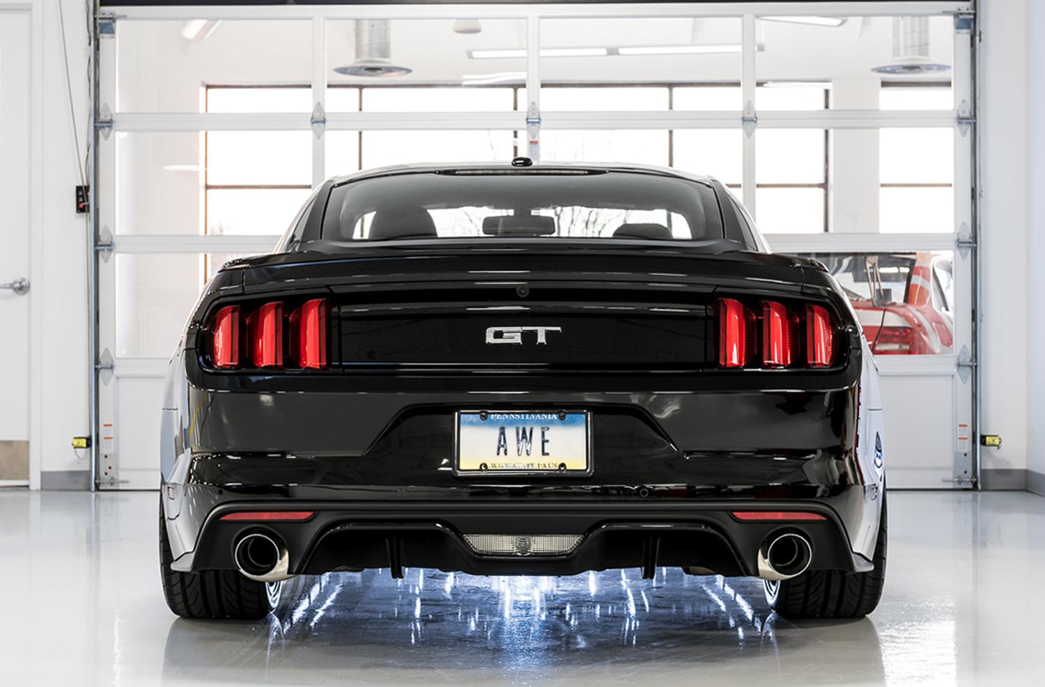 AWE 3015-32084 2015-2017 / 2026 Mustang GT Non-Active Catback Exhaust Touring (Chrome Tips)