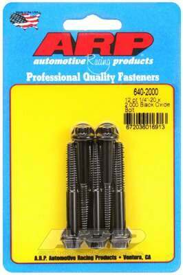 ARP 1/4-20 x 2.000 12pt black oxide bolts - 640-2000