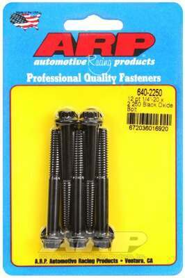 ARP 1/4-20 x 2.250 12pt black oxide bolts - 640-2250