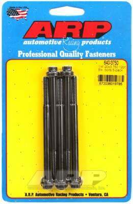 ARP 1/4-20 x 3.750 12pt black oxide bolts - 640-3750