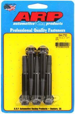 ARP 3/8-16 x 2.750 12pt 7/16 wrenching black oxide bolts - 644-2750