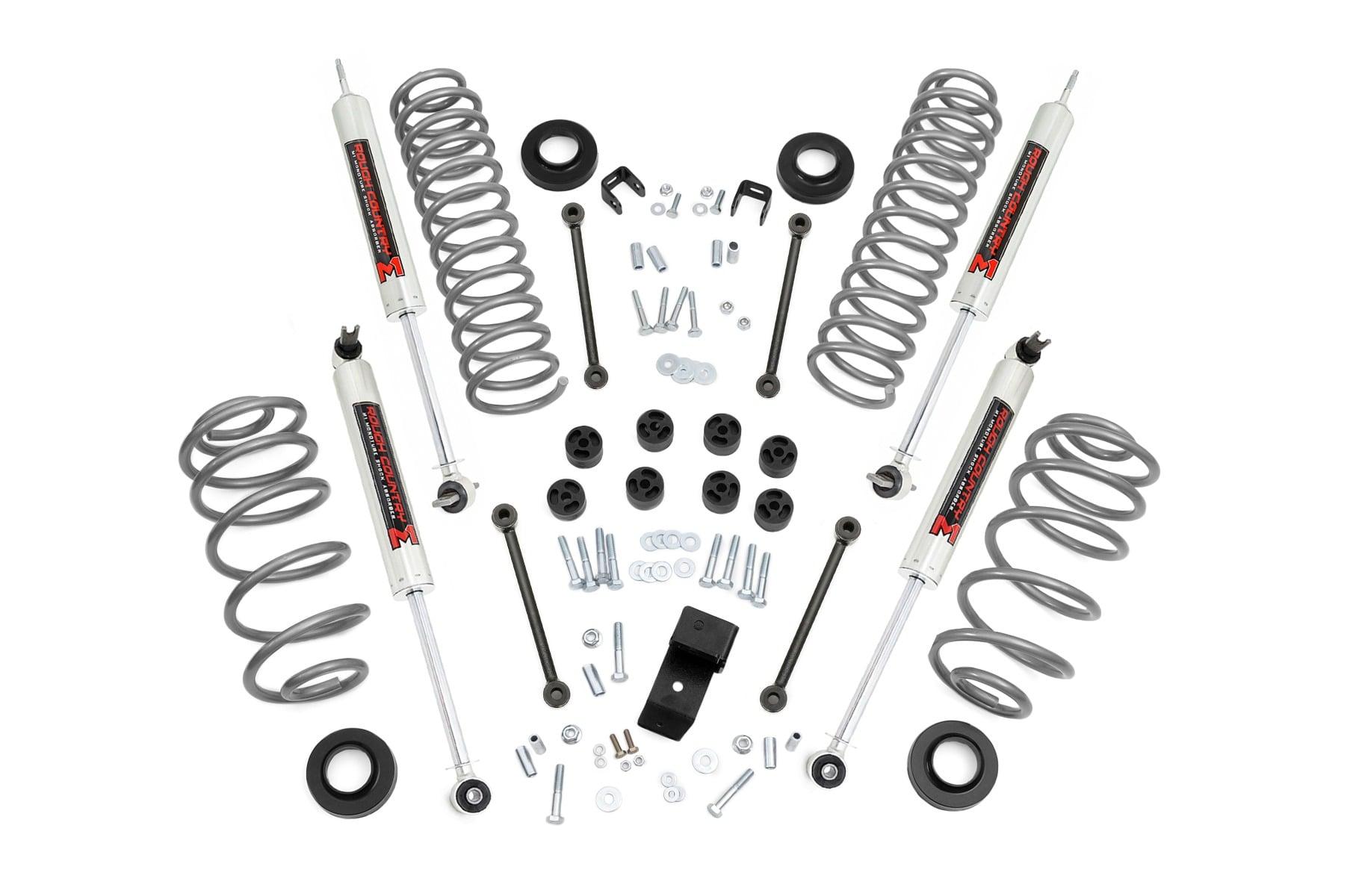Rough Country 3.25 Inch Lift Kit 6 Cyl M1 Jeep Wrangler TJ (03-06)/Wrangler Unlimited (04-06) (2003-2006 Wrangler) - 64440