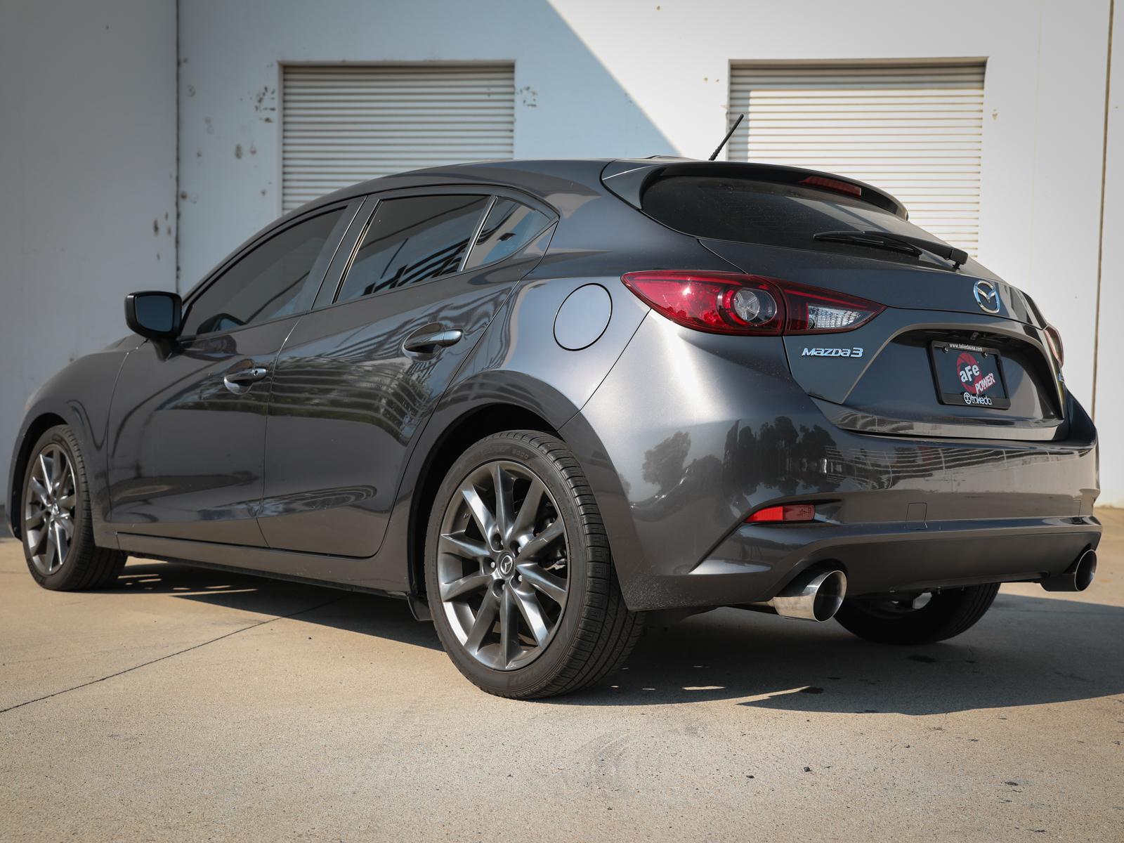 AFE Takeda 2-1/2 IN 304 Stainless Steel Cat-Back Exhaust System w/ Polished Tips (Mazda 3 14-18 L4-2.0/2.5L) - 49-37015-P