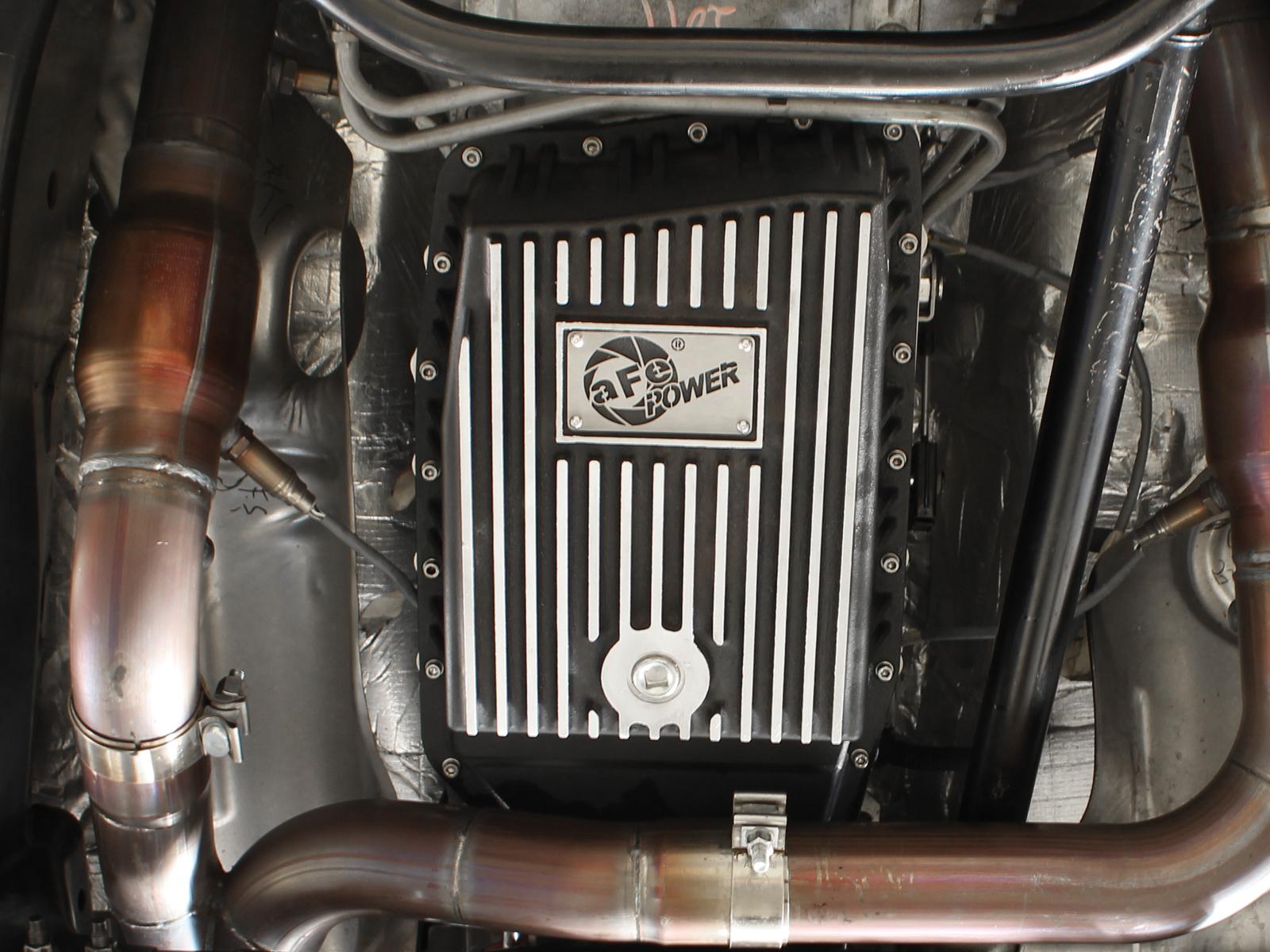 aFe POWER Transmission Pan Black w/ Machined Fins - 46-70172