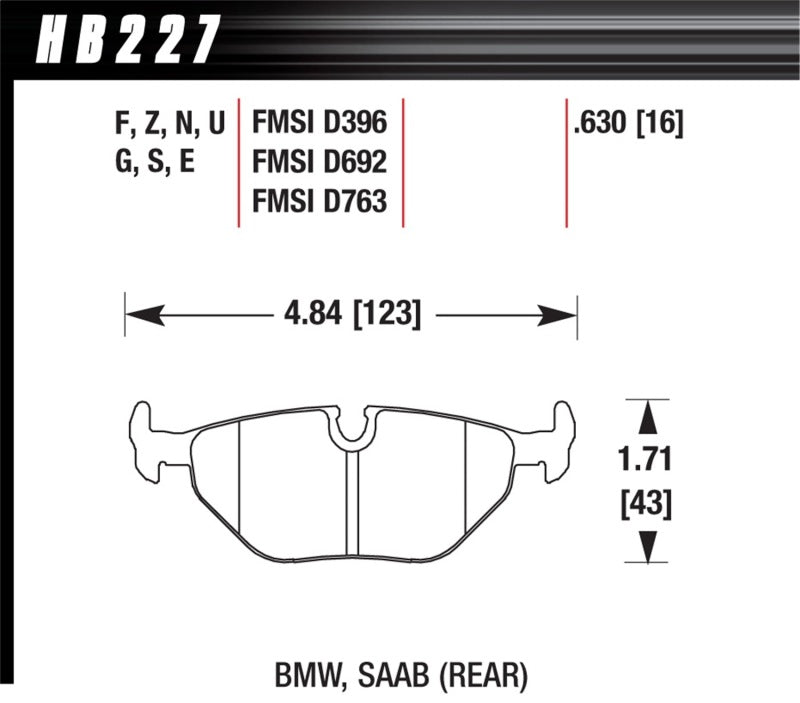 Hawk Street Brake Pads - HB227Z.630