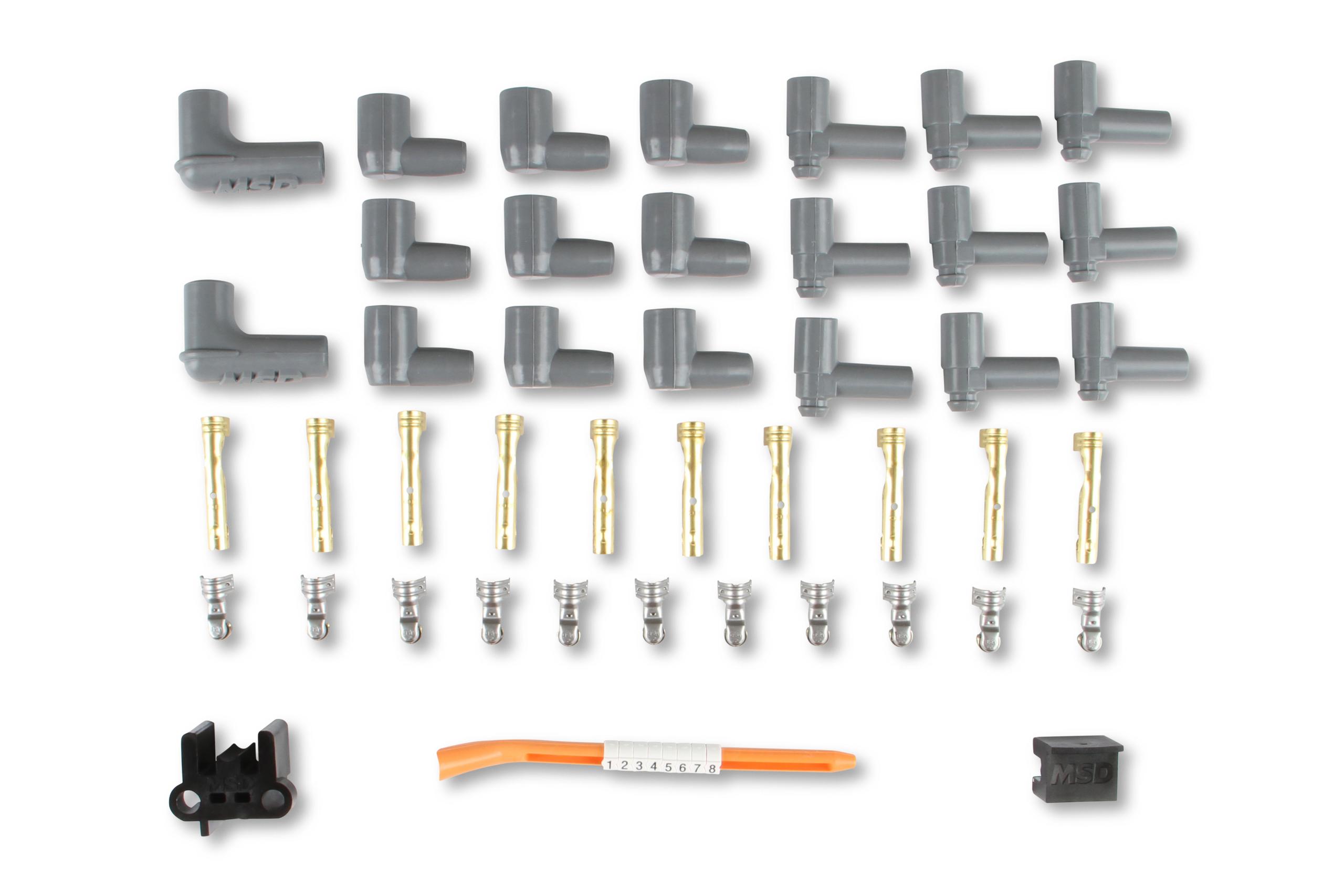 Msd 31199 Wire Set, Super Conductor, 8-Cyl. Multi-Angle Plug, Socket/Hei
