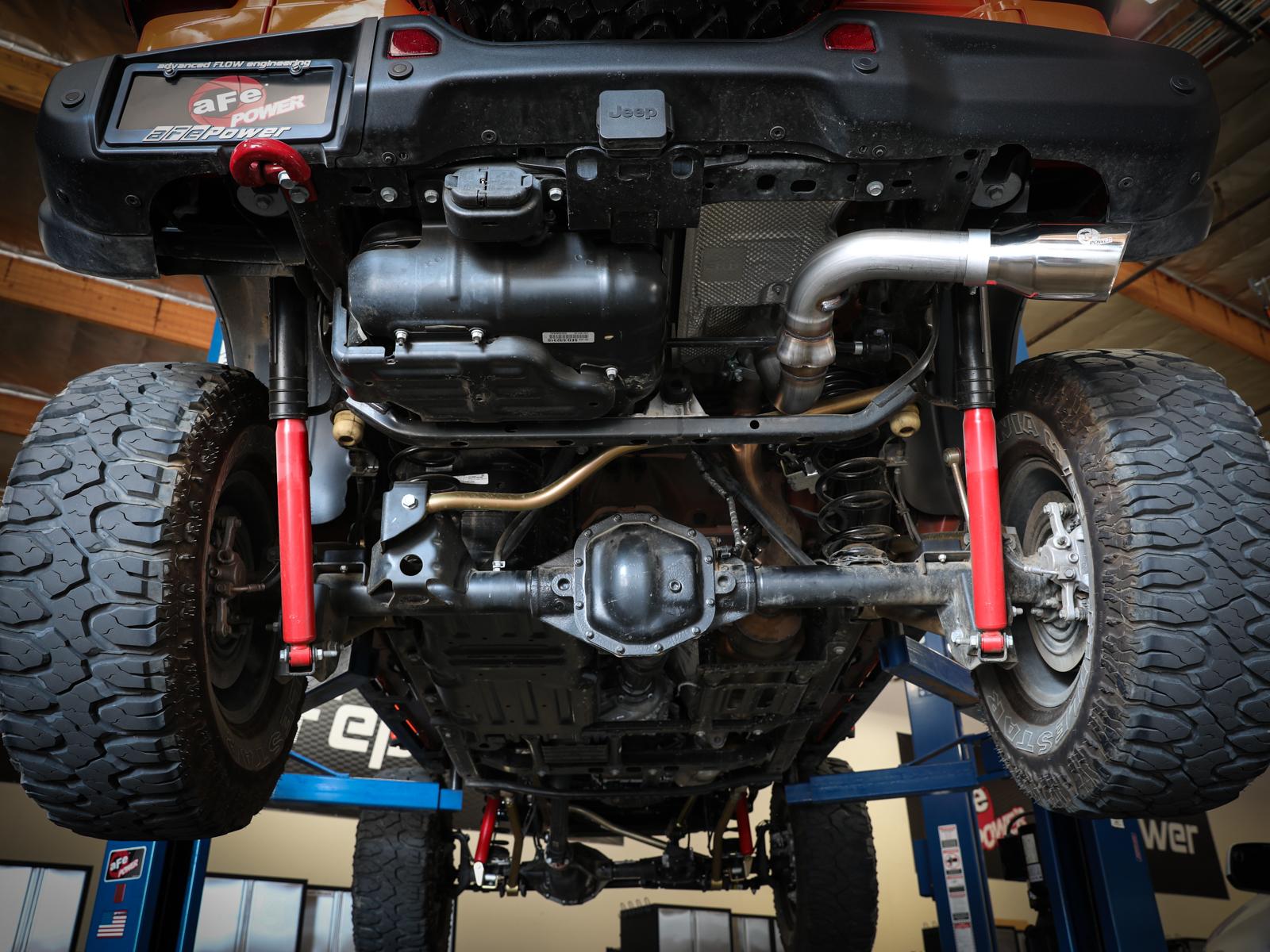 AFE Large Bore-HD 3 IN 304 Stainless Steel DPF-Back Exhaust System w/Polished Tip (Jeep Wrangler (JL) 2020 V6-3.0L (td)) - 49-38092-P