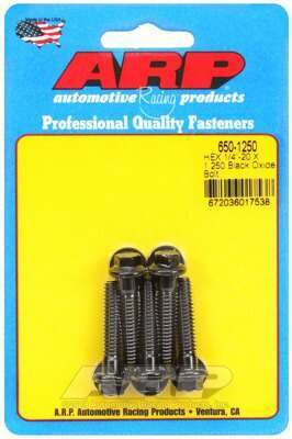 ARP 1/4-20 X 1.250 hex black oxide bolts - 650-1250