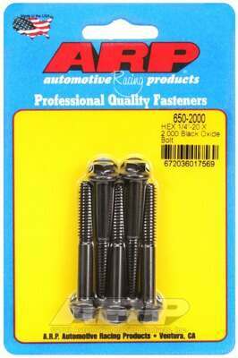 ARP 1/4-20 X 2.000 hex black oxide bolts - 650-2000