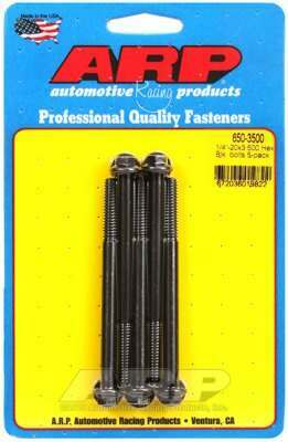 ARP 1/4-20 X 3.500 hex black oxide bolts - 650-3500