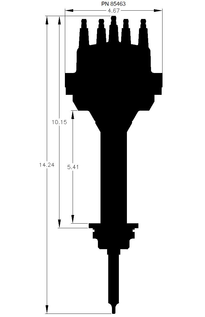 Black Chrysler 426, 440 Pro-Billet Distributor.  - 85463