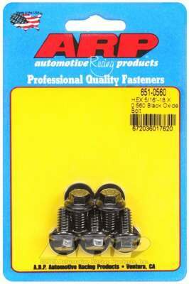 ARP 5/16-18 X 0.560 hex black oxide bolts - 651-0560