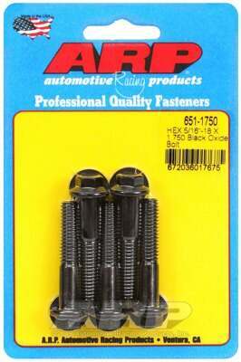 ARP 5/16-18 X 1.750 hex black oxide bolts - 651-1750