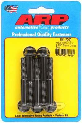 ARP 5/16-18 X 2.250 hex black oxide bolts - 651-2250