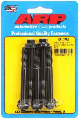 ARP 5/16-18 X 2.750 hex black oxide bolts - 651-2750