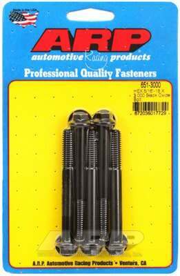 ARP 5/16-18 X 3.000 hex black oxide bolts - 651-3000