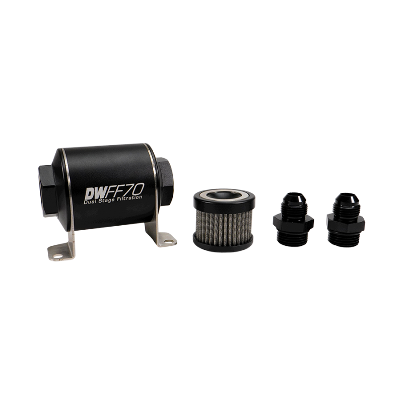DeatschWerks -8AN, 5 micron, 70mm In-line fuel filter kit - 8-03-070-005K-8