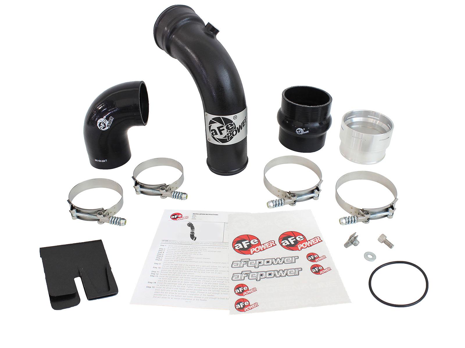 AFE BladeRunner 3 IN Aluminum Cold Charge Pipe Black (2011-2016 F-250 Super Duty, F-350 Super Duty) - 46-20149-B
