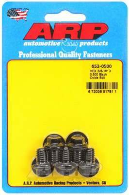 ARP 3/8-16 X 0.500 hex black oxide bolts - 652-0500